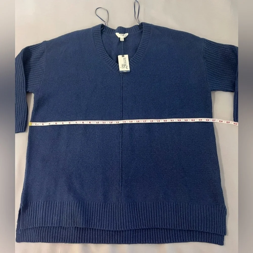 NEW! Women’s Plus Size Terra Sky Blue  Long Sleeve Knit Sweater  Size‎ 3X